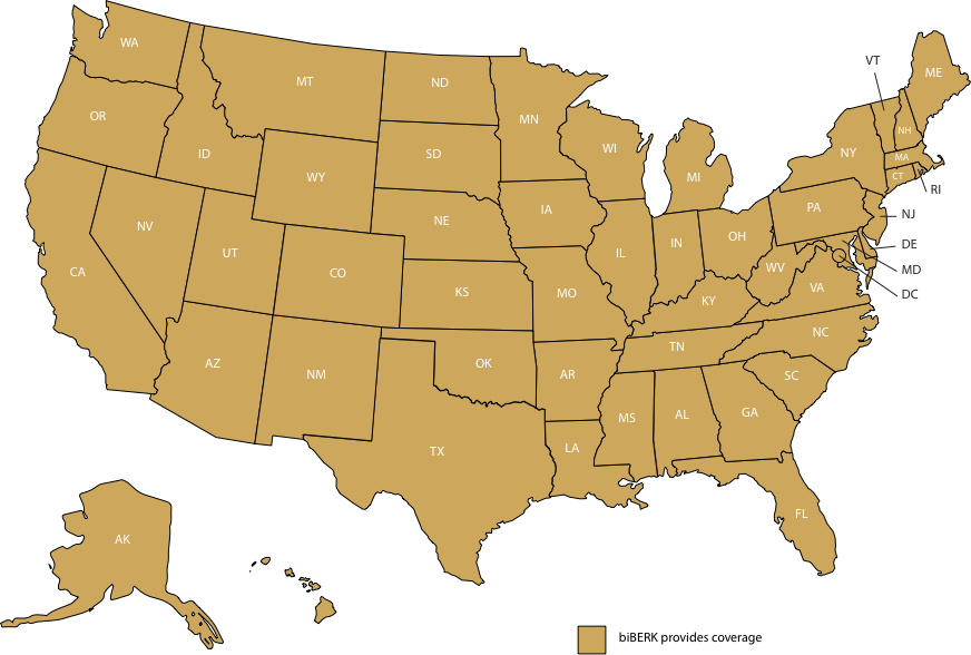 Professional Liability Coverage Map