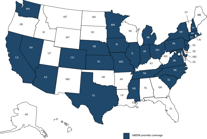General Liability Coverage Map